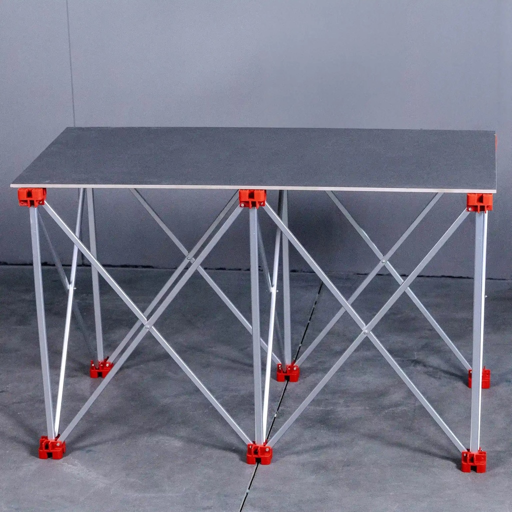 E2018 Six-Leg Steel Slab Table with Precision Alignment and Enhanced Stability