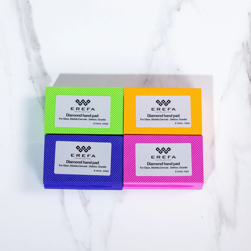 E1044 Diamond Hand Pad with Versatile Grit Range and Compact Design for Precision Finishing - 400